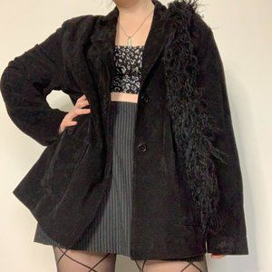 Black Suede Leather Jacket